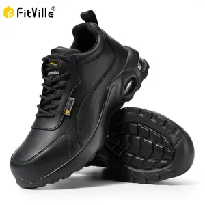 Zapatos informales Fitville Air Cushion Work's Women's Women's Women Servir Steel Toe Waterproof Wae Waper para slip para