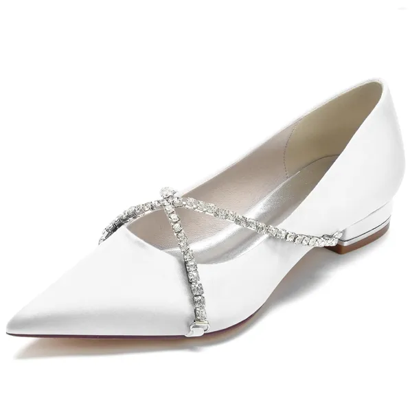 Zapatos informales Tacón plano Diamante puntiagudo Diamante elegante y versátil Daily Weddal Bridal