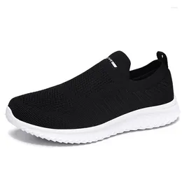 Chaussures décontractées Flat pour femmes 774 baskets à tricot à tricot à enfiler les dames plus taille amoureurs molles en maille respirante femme extérieure sport 67