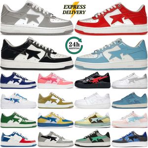 Chaussures de sport pour hommes et femmes, baskets basses en cuir verni, noir, blanc, bleu bébé, orange, camouflage, vert, daim, rose, gris froid, rouge, baskets de mode d'extérieur pour hommes