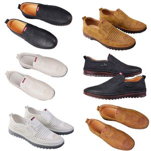 Chaussures décontractées pour hommes printemps nouvelle tendance chaussures en ligne polyvalentes pour hommes anti-dérapant semelle souple chaussures en cuir respirant antidérapant 43