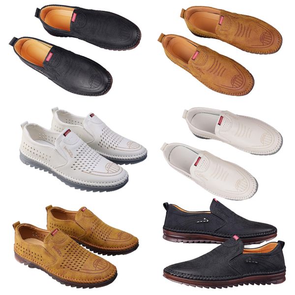 Chaussures décontractées pour hommes printemps nouvelle tendance chaussures en ligne polyvalentes pour hommes anti-dérapant semelle souple chaussures en cuir respirant 39