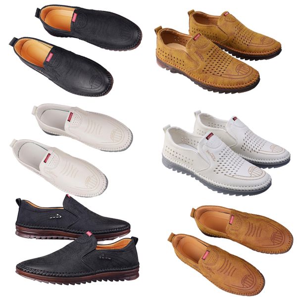 Chaussures décontractées pour hommes printemps nouvelle tendance chaussures en ligne polyvalentes pour hommes anti-dérapant semelle souple chaussures en cuir respirant antidérapant 44
