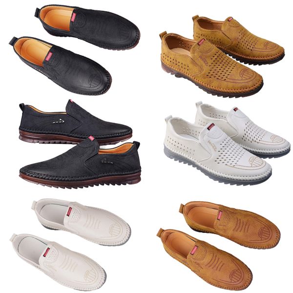 Chaussures décontractées pour hommes printemps nouvelle tendance chaussures en ligne polyvalentes pour hommes anti-dérapant semelle souple chaussures en cuir respirant antidérapant 39