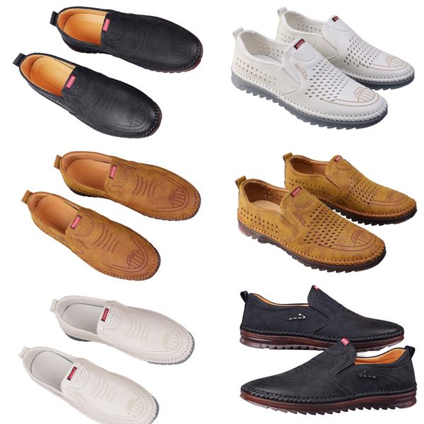 Chaussures décontractées pour hommes printemps nouvelle tendance chaussures en ligne polyvalentes pour hommes anti-dérapant semelle souple chaussures en cuir respirant homme