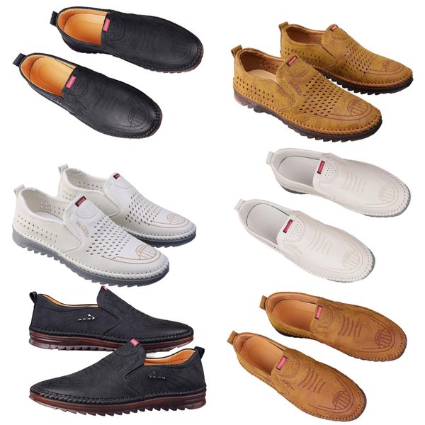Chaussures décontractées pour hommes printemps nouvelle tendance chaussures en ligne polyvalentes pour hommes anti-dérapant semelle souple chaussures en cuir respirant homme 44