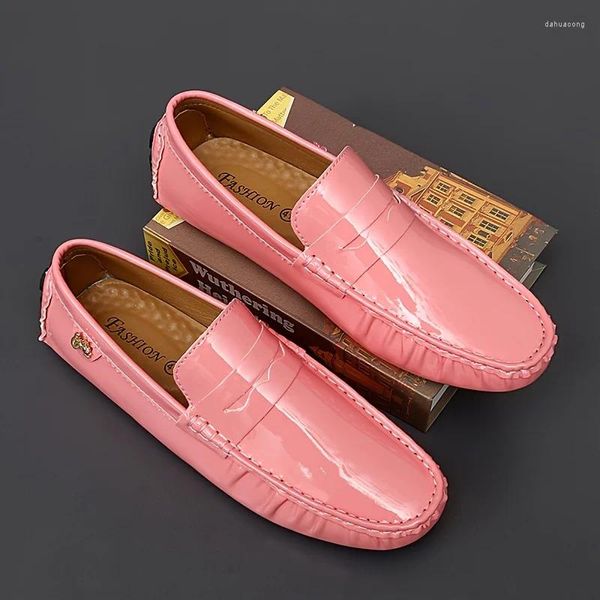 Chaussures décontractées pour hommes Soft Man Locage confortable Moccasins Driving Shoe Shoe Male Rubber Sole Big Size 35-48