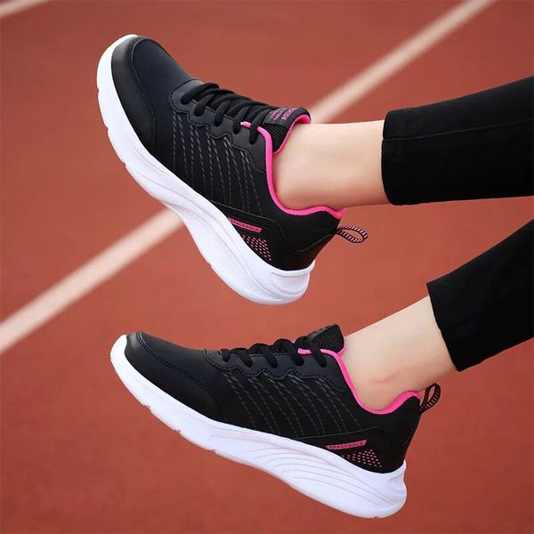 Chaussures décontractées pour hommes femmes pour noir blanc rose respirant confortable sport formateur sneaker couleur-25 taille 35-41