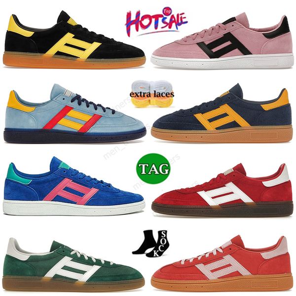 Chaussures décontractées pour hommes Femmes Spezial Low Og Platform Shoes Wales Bonner Leopard Pony Handball Gum Team Black Trainers Boucles plates Sneakers Sneakers Taille Eur 36-45