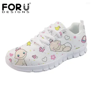 Casual schoenen voorzichten cartoon schattig babyfles patroon dames sneakers vrouw flats comfortabel licht voor dames zapatos mujer