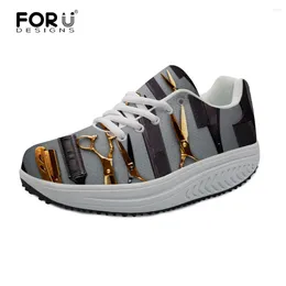 Zapatos casuales forudesigns Drop envío 1pcs para mujeres de plataforma de plataforma 3d r stylist diseño de moda damas swing adelgazamiento