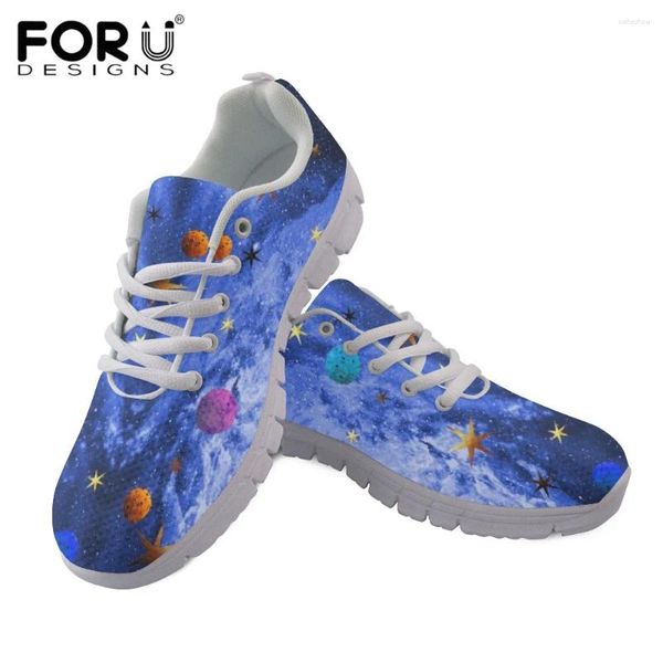 Chaussures décontractées forudesignens fantasy espace galaxie motif de baskets pour femmes