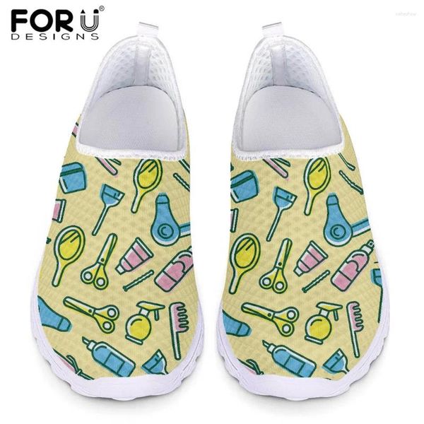 Chaussures décontractées Forudesignes Femelle Meshe Sneaker Shoe Cartoon Coiffure Hoids Modèles Modèles pour les femmes à glisser Femme Femme