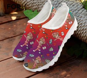 Casual schoenen voorzigelen zich gradiëntstijl vrouwen ontwerppatroon flats sneakers zomer dames lucht mesh ademende loafers 2024