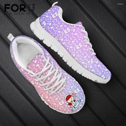 Chaussures décontractées forudesignens Belle dessin animé Nures de bienfaisance Modèles Femmes Flats Breffeurs Air Meshes Meshes Femme Super Lune Lace Up