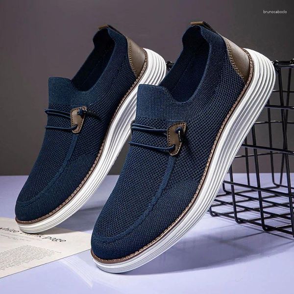 Chaussures décontractées Fujeak Classic Men's's Sneakers Slip-On Locs For Men Men Fashion Business Moccasins Office Work Flats Trend Driving Shoe