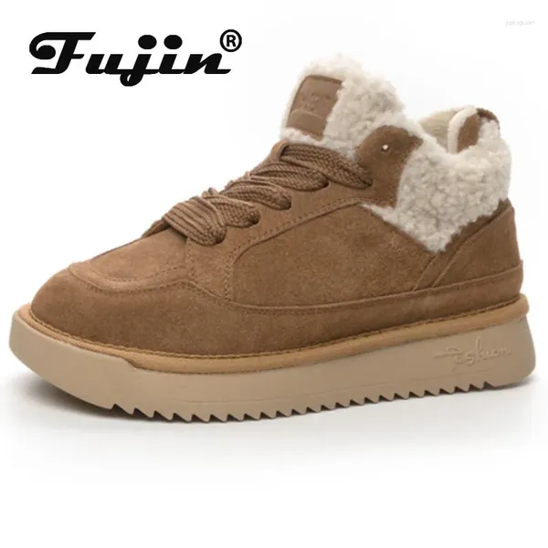 Chaussures décontractées Fujin 5cm en cuir en cuir en cuir