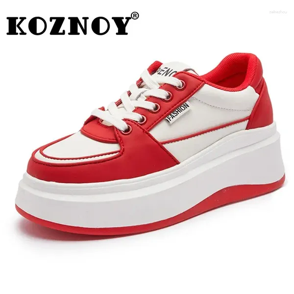 Zapatos casuales Fujin 6 cm Genuine Leather Plataforma Wedge Sneakys Sneakers Mujeres Primavera Autumn Mezcasins Moccasins Conspirable