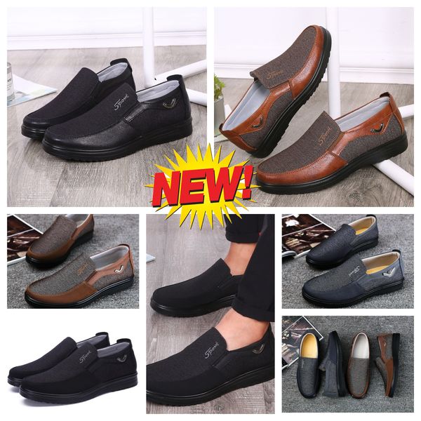 Chaussures décontractées Gai Men Black Brown Shoe Point Toes Banquets de fête Business Business Men Designer Minimaliste tailles de chaussures respirantes 38-50 EUR 38-50