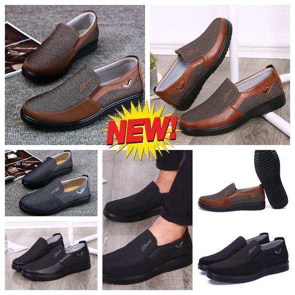 Chaussures décontractées Gai Men Black Brown Chaussures Point Toes Banquets de fête Business Business Men Designer Minimaliste Breathables Shoe Taille 38-50