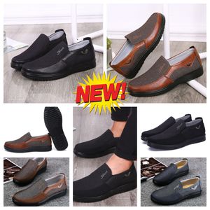 Zapatos casuales hombres gai zapatos marrones negros puntos de la fiesta de los dedos de los pies traje de negocios del banquete diseñador para hombres minimalistas transpirables talla de zapato 38-50