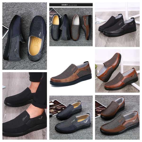 Chaussures décontractées gai sneaker sport Chaussures de tissu hommes formels classiques chaussures top softs semelle pantoufle plate en cuir plats chaussures noires confort tailles douces 38-50