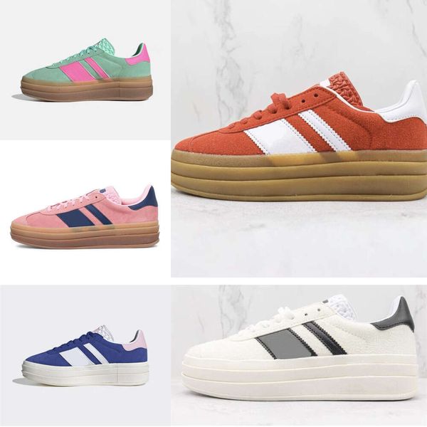 Chaussures décontractées Gazelle Campus Bold Designer Chaussures Femmes Baskets Bold Pink Glow Pulse Mint Pink Core Noir Blanc Solaire Super Pop Rose Presque Jaune Femmes Sports 264