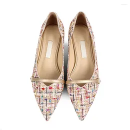 Zapatos casuales genuinos leath beautiful pisos puntiagudos vende marcas de lujo de mujer diseñadora damas colores mixtos concisos