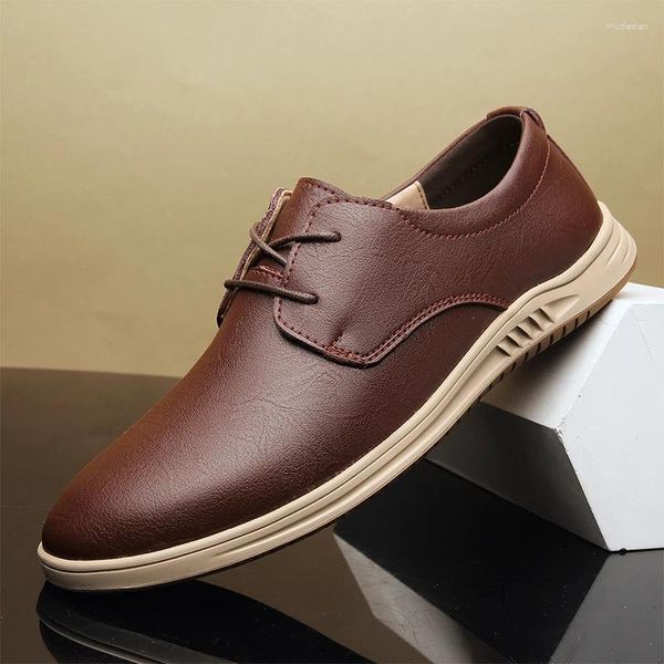 Chaussures décontractées en cuir authentique hommes de mode de mariage vintage mâle chaussure oxfords classique affaires formelles