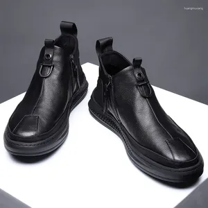 Chaussures décontractées en cuir véritable hommes bateau mocassins faits à la main pour hommes mocassins à enfiler bottines pour hommes Zapatos De Hombre