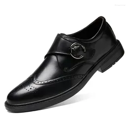 Chaussures décontractées en cuir authentique hommes Angleterre Business Robe confort
