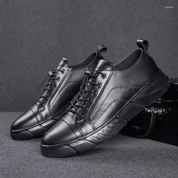 Chaussures décontractées Hommes en cuir authentiques Oxford pour grande taille 48 Sneakers de mode Shoe