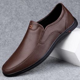 Chaussures décontractées Men de cuir Véries mots de mocassins Slip sur les mocassins mode Homme italien conduisant