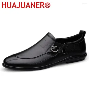 Chaussures décontractées Hommes en cuir authentiques oxfords de haute qualité pour hommes Slip-on Softy pour mocassins Mocasins Office