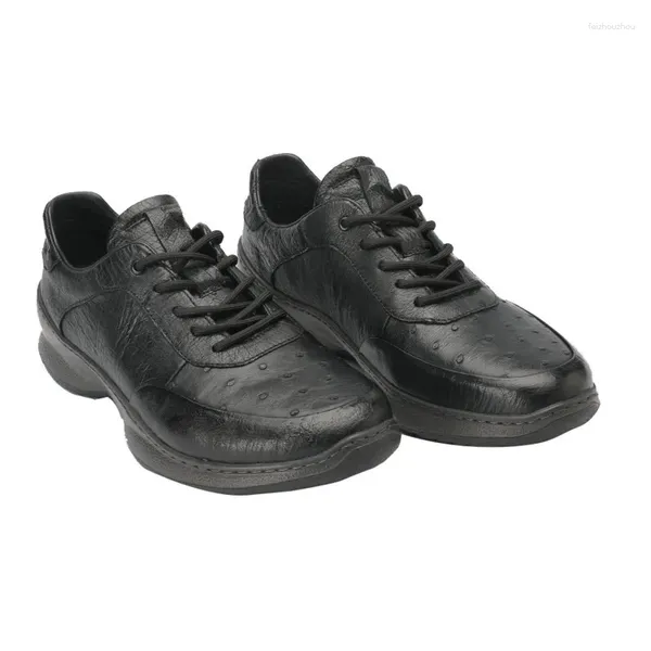 Chaussures décontractées en cuir authentique Business Fashion Fashion Lace-Up-Up High Quality Rubber Office Out-Solet Sneakers Tendance Single