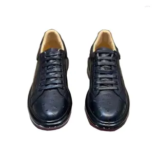 Chaussures décontractées en cuir authentique pour hommes de la mode pour hommes baskets de haute qualité Tendance de luxe Sports confortables randonnées de loisirs