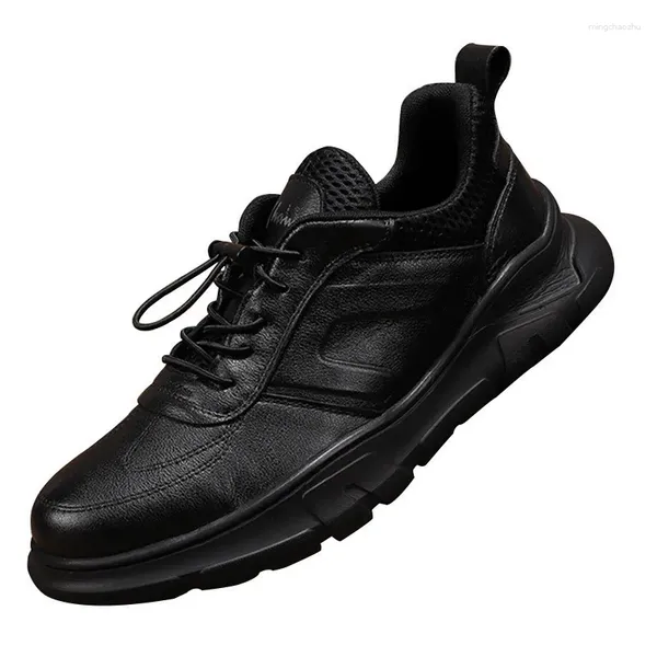 Chaussures décontractées en cuir authentique Lacet Up Zapatos para Hombres chaussure Homme Top Layer Cowhide Men Sneakers Heren Schoenen
