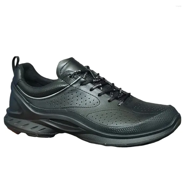 Zapatos casuales Hombres de cuero genuino trekking corriendo zapatillas de zapatilla elegante