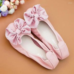 Casual Schoenen Echt Leer Ondiepe Boog Ronde Neus Slip Op Voor Vrouwen Loafers 2024 Lente Zomer Ballet Flats Grote Maat 34-44