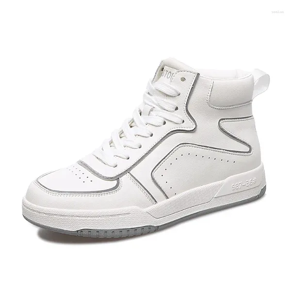 Zapatos informales de cuero genuino para mujer, zapatillas deportivas pequeñas y blancas, versátiles, transpirables, de fondo plano, color blanco, primavera 2024