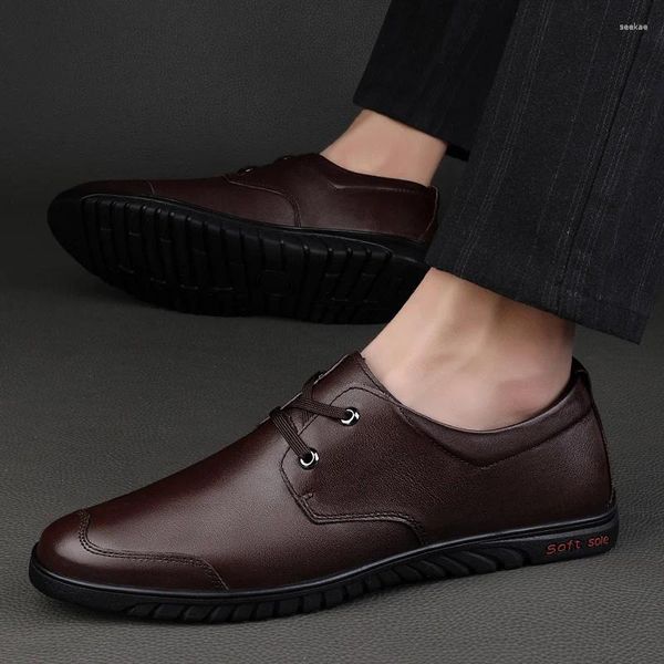 Zapatos informales de cuero genuino Sland Sole Llegada Caminata de oxford hombre de Oxford Man conduciendo hojas de mocasines hechas a mano