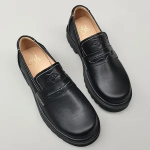 Chaussures décontractées en cuir authentique en cuir pour femmes JK uniforme de loisirs