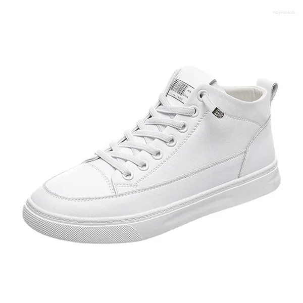 Chaussures décontractées en cuir authentiques Sneakers High Gang Vulcanisé Fashion Ladies Sports Little White Shoe Shoe CowHide Plateforme