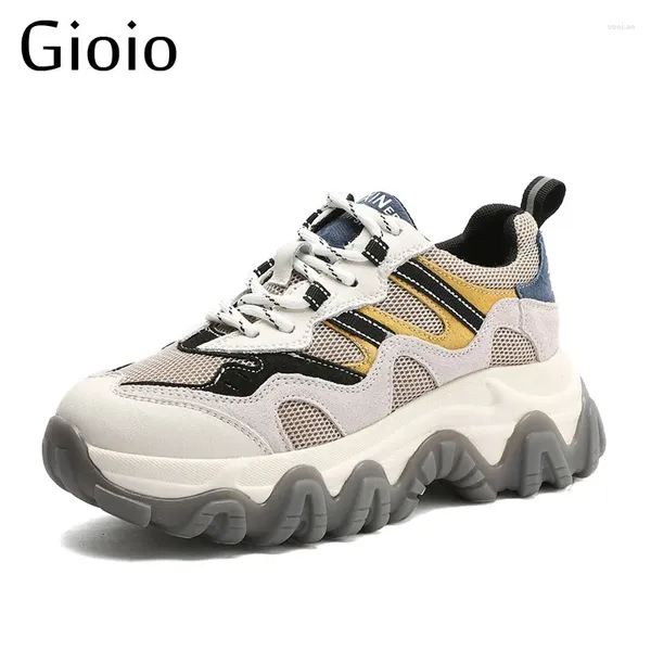 Zapatos informales marca Gioio informal para mujer, zapatillas cómodas para caminar y correr de alta calidad, pista Triple S para mujer