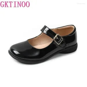 Casual schoenen Gktinoo Mary Jane Women's 2024 Spring Autumn Flats Comfortabele meisjes schoen college stijl Buckle Patent Leather