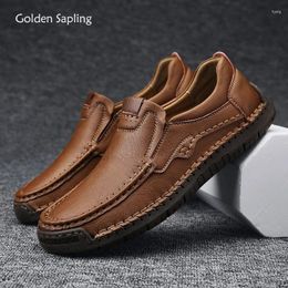 Chaussures décontractées Golden Sapling Fashion Mandis pour hommes Retro Party Farts Généhes en cuir Men de cuir Dress Mocasins Business Shoe Business