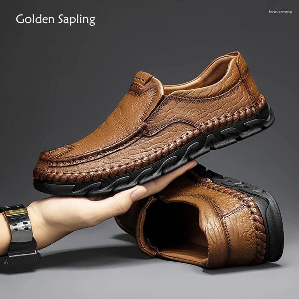 Chaussures décontractées Golden Sapling Man Mandis Généralités en cuir Général Faire des hommes de la couture à la main.