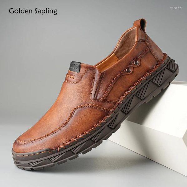 Chaussures décontractées Golden Sapling Retro Man Mandinons Fashion Couture des hommes Classiques pour la conduite Foot Warwear Footwear masculins MOCCASINS