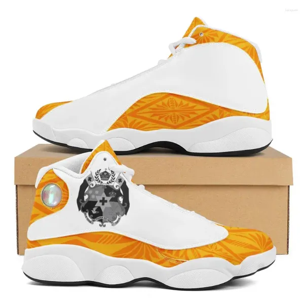 Chaussures décontractées de bonne qualité Samoa Samoa Tribal Orange Tonga Style Running Custom Ball Sports Team Basketball masculin