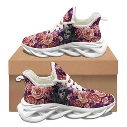 Chaussures décontractées Gothic Girl Rose Rose Match Unisexe Soft Breathable Tennis Shoe Absorption Light Footwear Pruishige Sneaker Custom